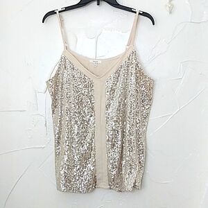 Maurice's Tank Top Size XXL‎ Sequin Details Adjustable Spaghetti Straps